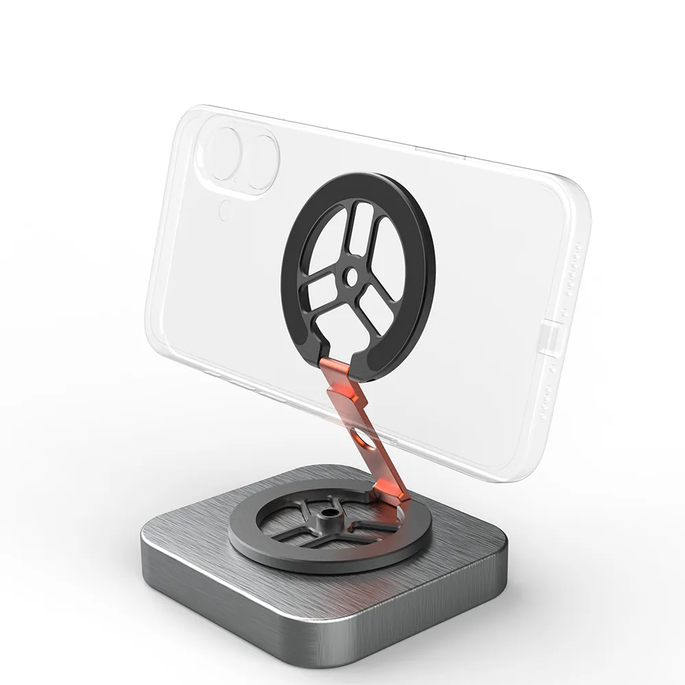 Adjustable Magnetic Phone Holder Stand Foldable Metal Desk M